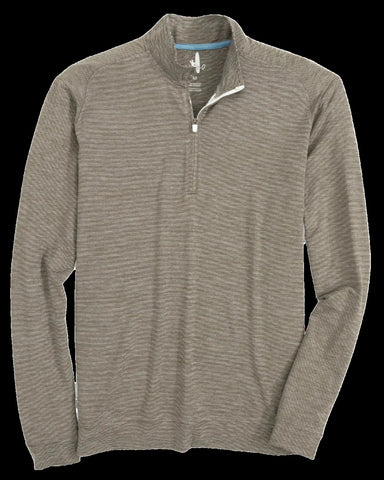 Vaughn Striped 1/4 Zip Pullover - Meteor