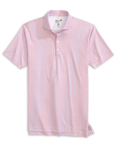 Emillio Printed Performance Polo - Lobster