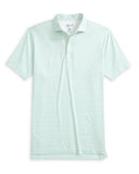 Michael Striped Performance Polo - Cilantro