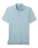 Michael Striped Performance Polo - Carbon Navy