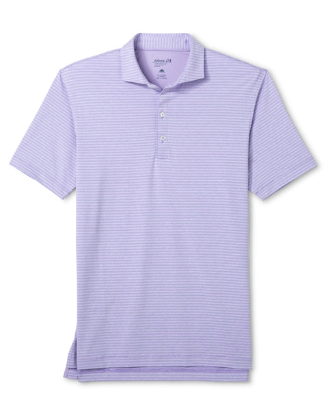 Michael Striped Performance Polo - Viola