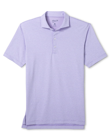 Michael Striped Performance Polo - Viola
