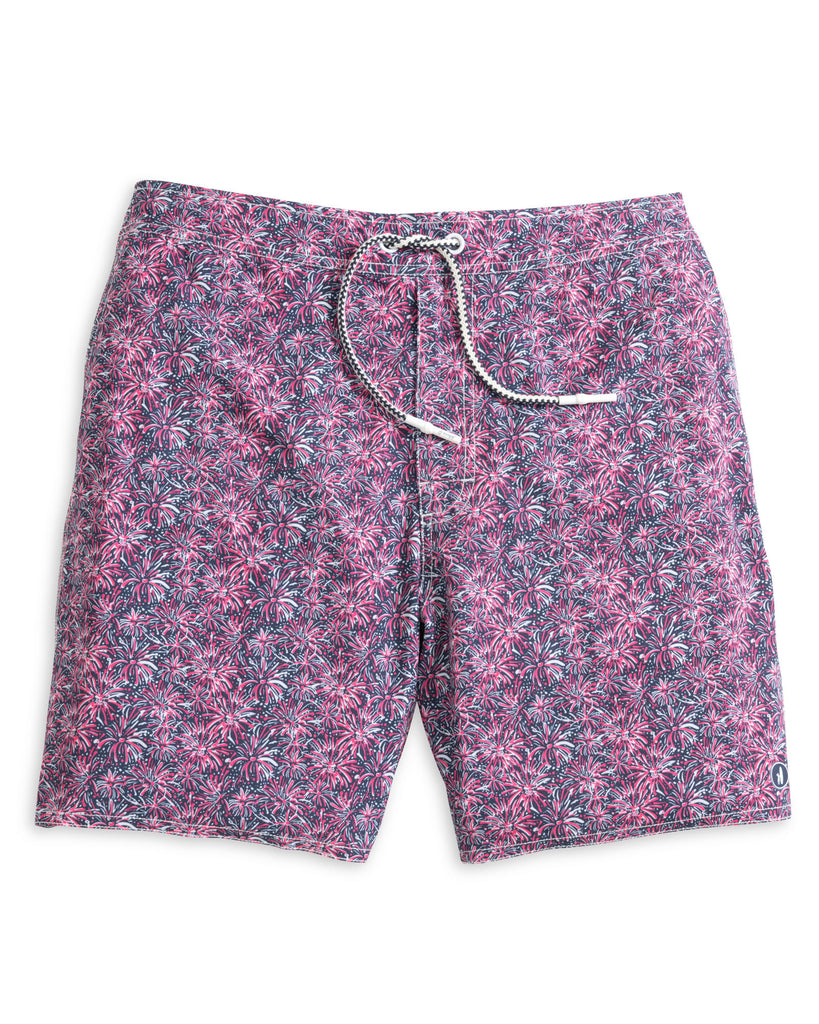 Star Spangled 7" Swim Trunks - Punch