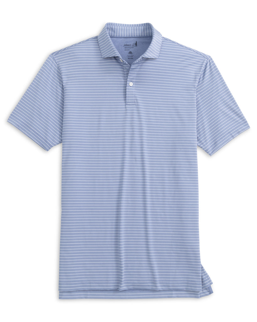 Beau Striped Performance Polo - Verbena