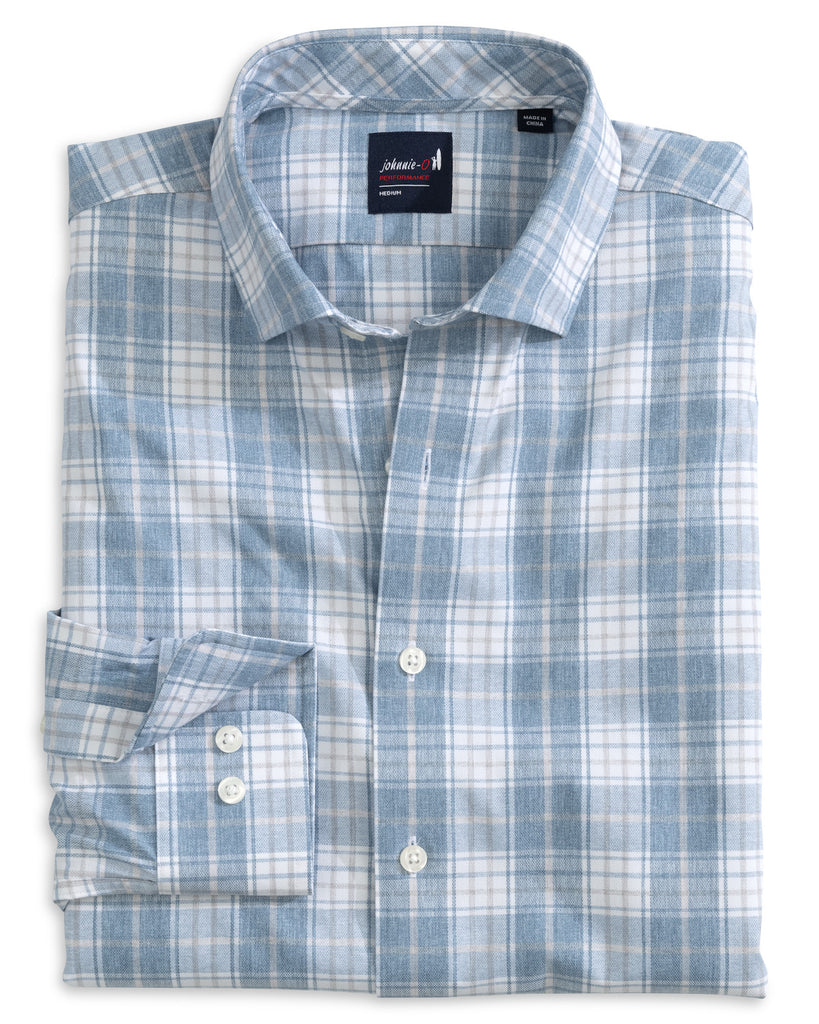 Hendley Performance Button Down - Laguna Blue