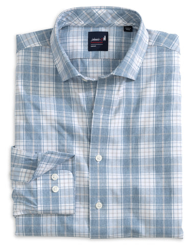 Hendley Performance Button Down - Laguna Blue