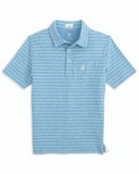Neese Stripe Boys Polo - Bondi Blue
