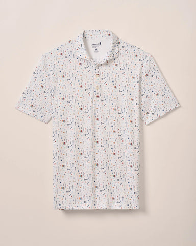Bar Cart Jersey Polo - White