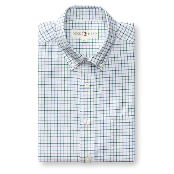 Kline Cotton Oxford Sport Shirt - Hunter Green