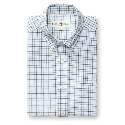 Kline Cotton Oxford Sport Shirt - Hunter Green