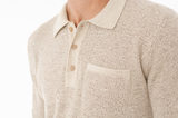 Long Sleeve Bungalow Sweater Polo - Oat