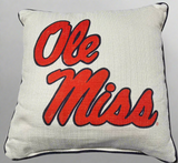 Ole Miss Grunge Collegiate Logo Pillow