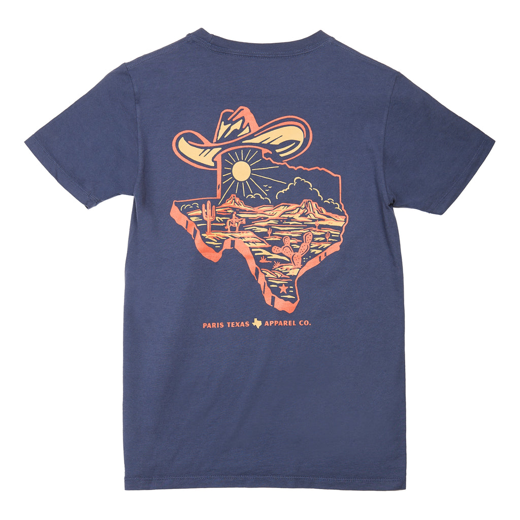 Cowboy Hat Pocket T-Shirt - Navy