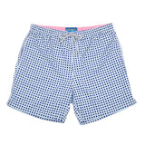 Squares Cyclist Swim Trunks - Navy