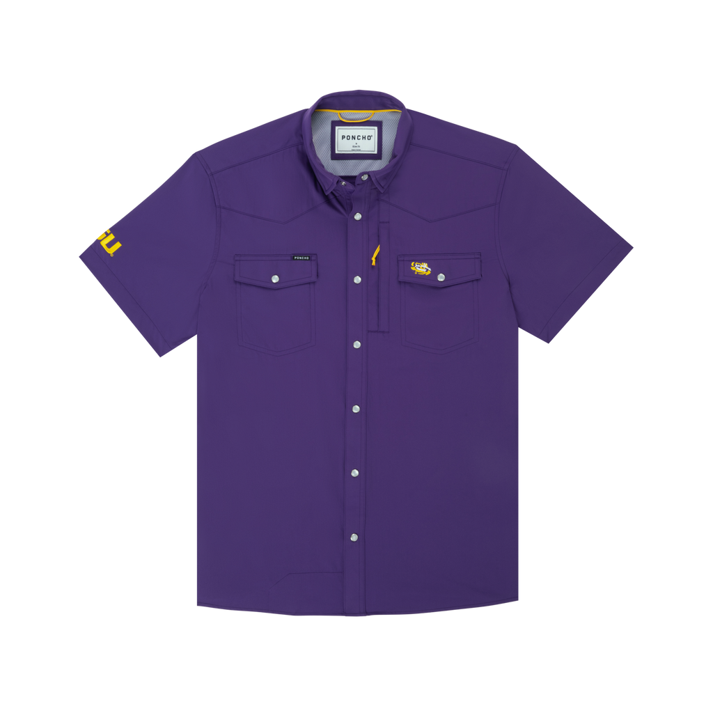 The Mike Western Short Sleeve - Purple LSU Logo