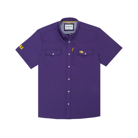 The Mike Western Short Sleeve - Purple LSU Logo