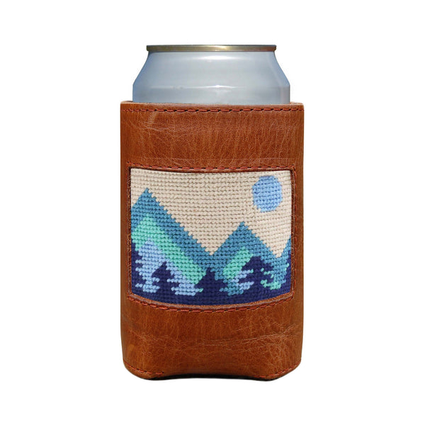 Mod Mountain Needlepoint Can Cooler