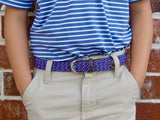 The Lil' Plymouth Kid's Herringbone Woven Stretch Belt