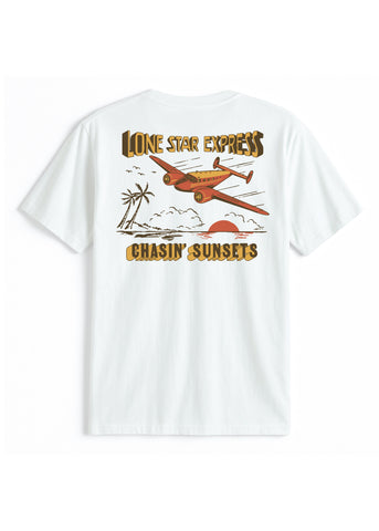 Lone Star Express Pocket T-Shirt - White