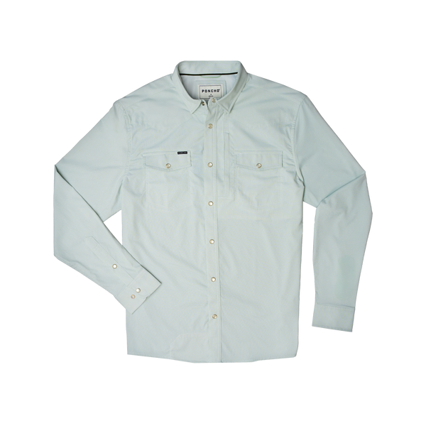 The Alpine Western Long Sleeve - Turf Green Microcheck