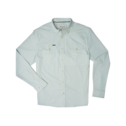 The Alpine Western Long Sleeve - Turf Green Microcheck
