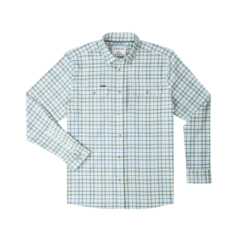 The Bar Harbor Original Flannel Shirt - Blue and Yellow Plaid