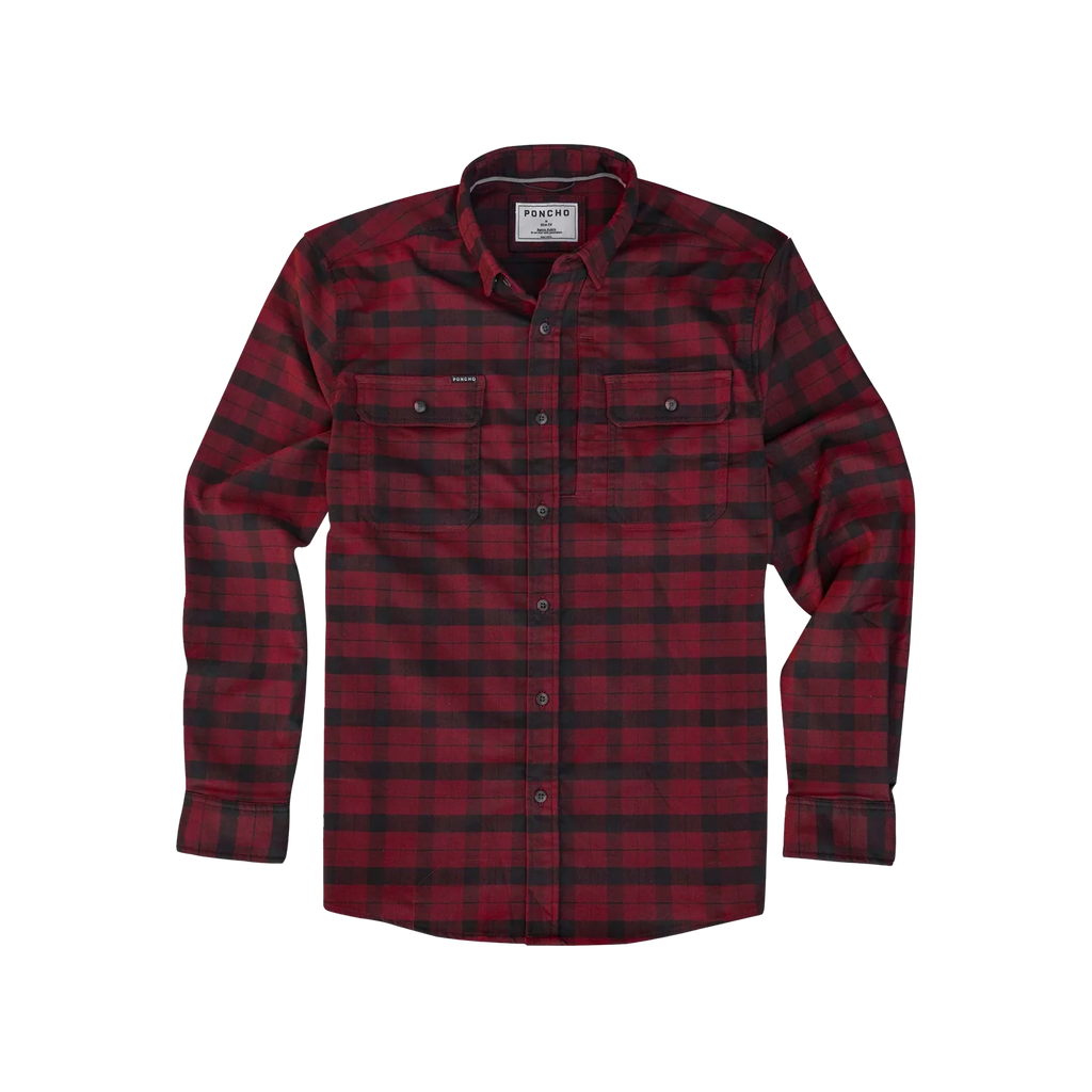 The Buffalo Original Flannel Shirt - Red and Black Plaid