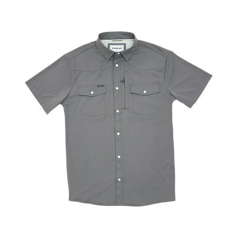 The Cabrito Western Short Sleeve - Dark Grey
