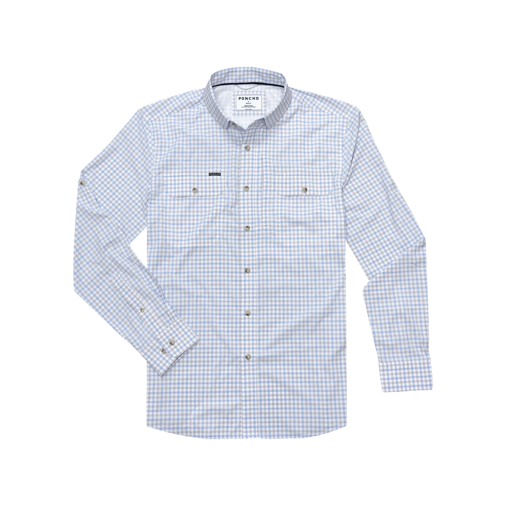 The Catfish Original Long Sleeve - Blue and Grey Plaid