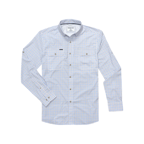 The Catfish Original Long Sleeve - Blue and Grey Plaid