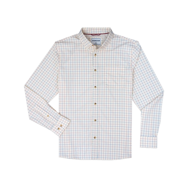 The Fairhope Ultra-Lite Long Sleeve - Maroon and Blue Plaid