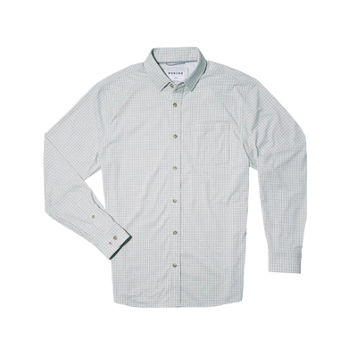 The Johnson City Ultra-Lite Long Sleeve - Grey and White Plaid