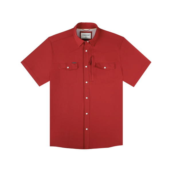 The Norman Western Short Sleeve - Crimson