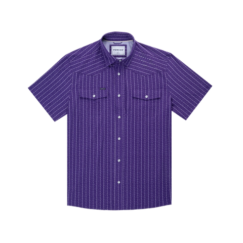 The Andros Town Original Long Sleeve - Summer Blue Plaid