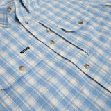 The Sun Valley Original Short Sleeve - Blue and Light Maroon Plaid
