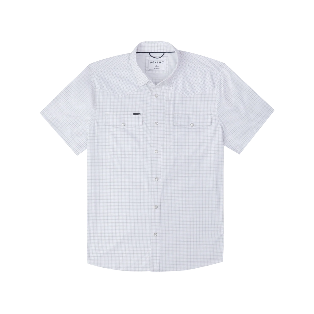 The Auctioneer Western Short Sleeve - Double Blue Check