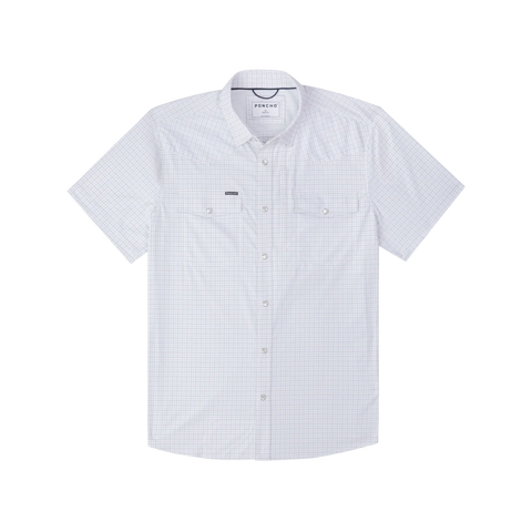 The Auctioneer Western Short Sleeve - Double Blue Check