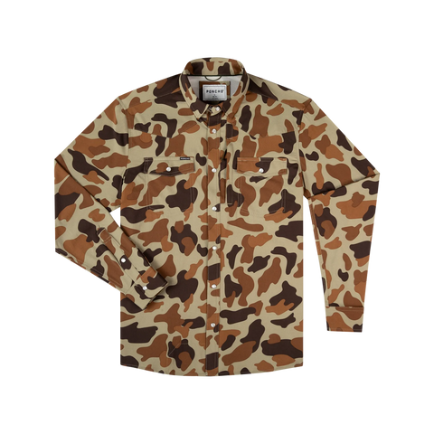 The White Wing Western Long Sleeve - Duck Camo