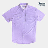 The Railhead Western Short Sleeve - Powder Purple