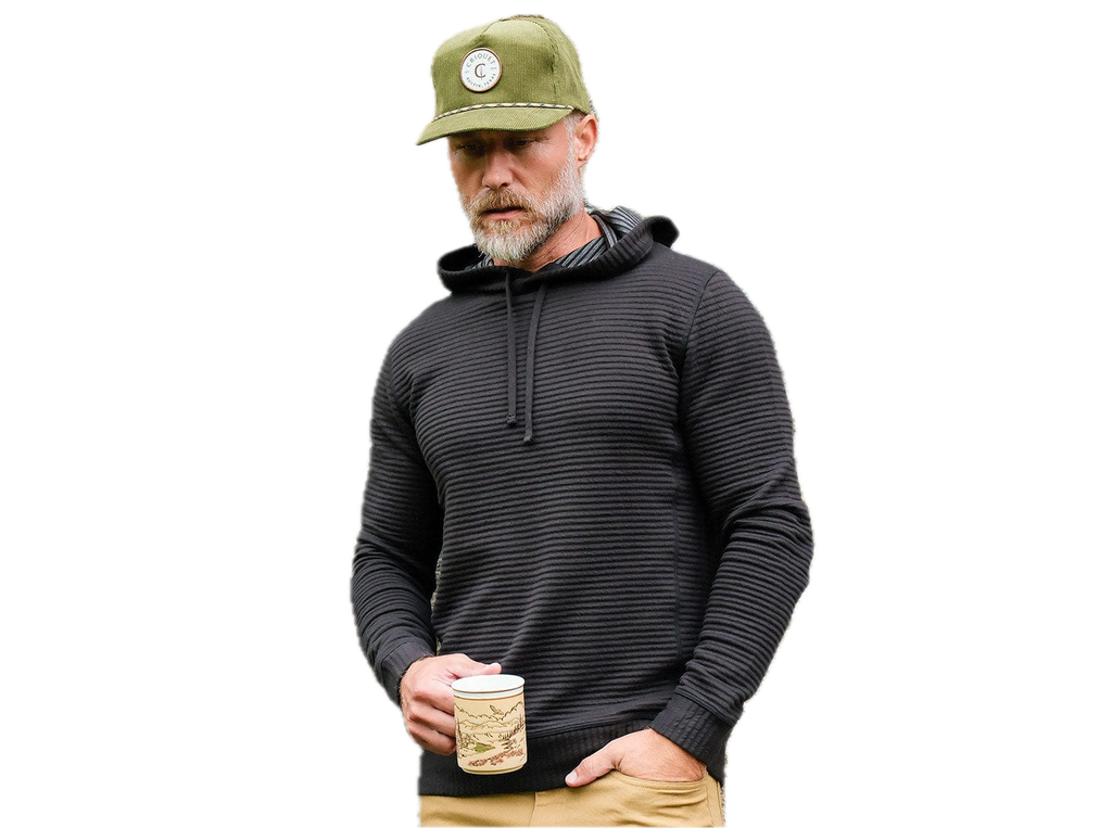 Quilted Hoodie - Black Key