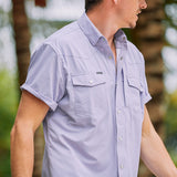 The Railhead Western Short Sleeve - Powder Purple