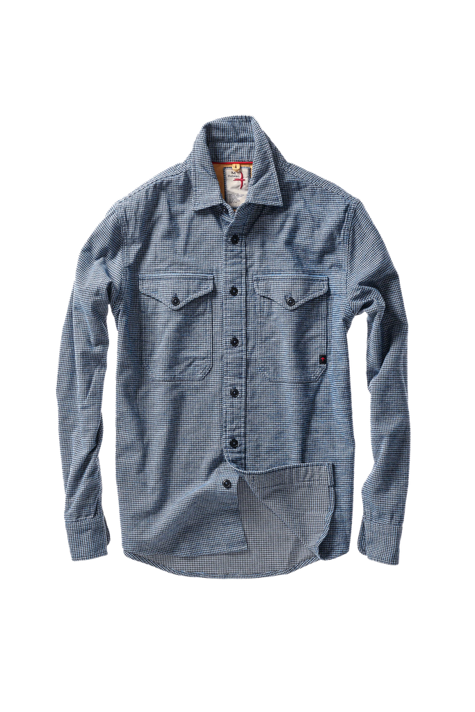 Utility Workshirt - Blue/White/Navy Houndstooth