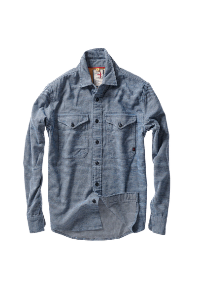 Utility Workshirt - Blue/White/Navy Houndstooth