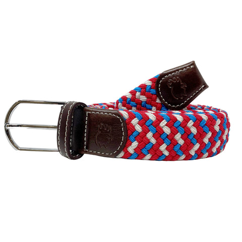 The Natchez Tri Color Woven Stretch Belt
