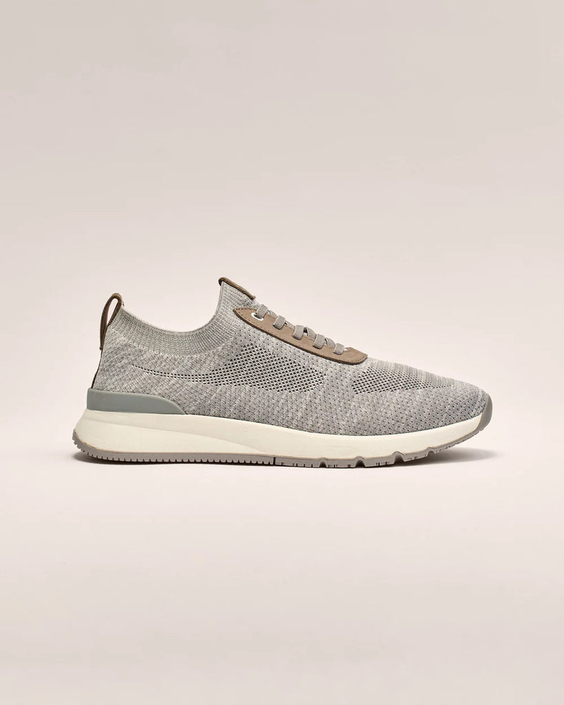 Knit Mesh Runner Sneaker  - Gray