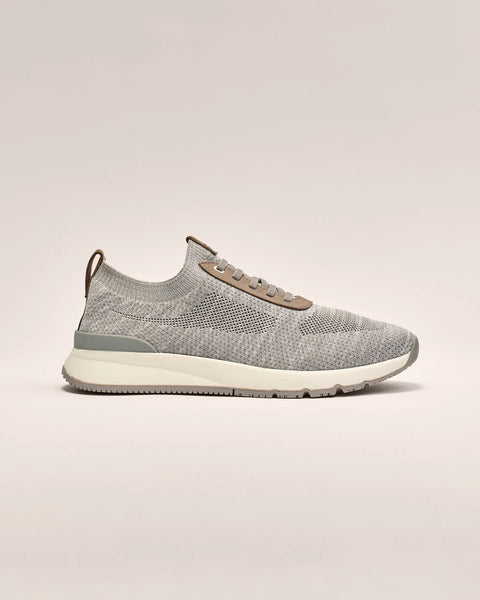 Knit Mesh Runner Sneaker  - Gray