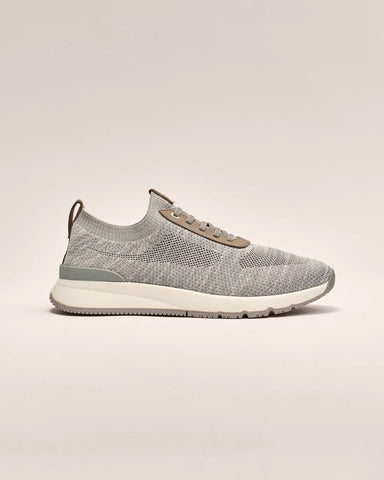 Knit Mesh Runner Sneaker  - Gray
