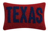 Texas Hook Pillow - Red & Blue