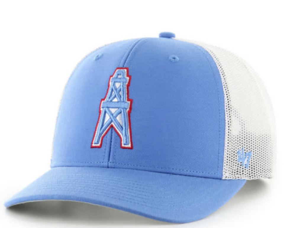 Houston Oilers 47 Trucker Hat Paris Texas Apparel Co
