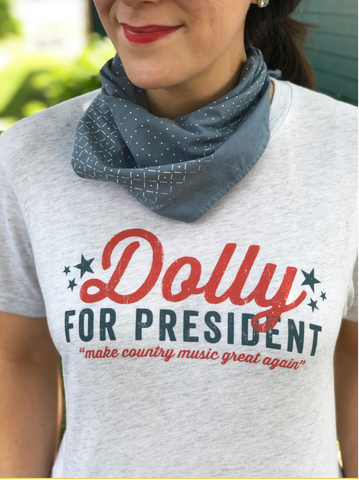 Dolly for President Women's T-Shirt - Heather White